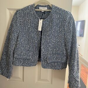 Banana Republic Women's Blue and White Blazer